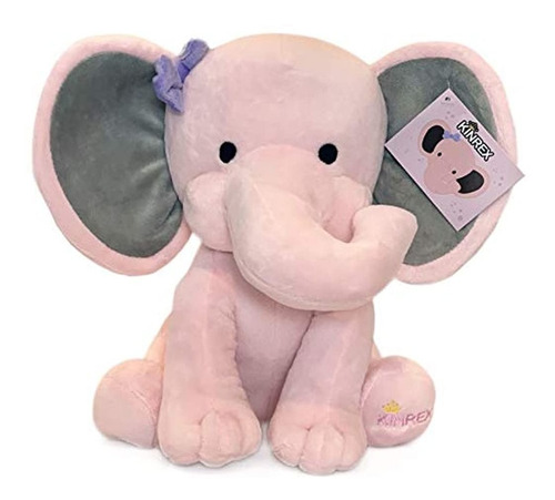 Peluche De Elefante De Peluche Color Rosa  Medidas 9.0 in