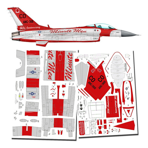 F-16 50 Aniversario Minuto Men Papercraft