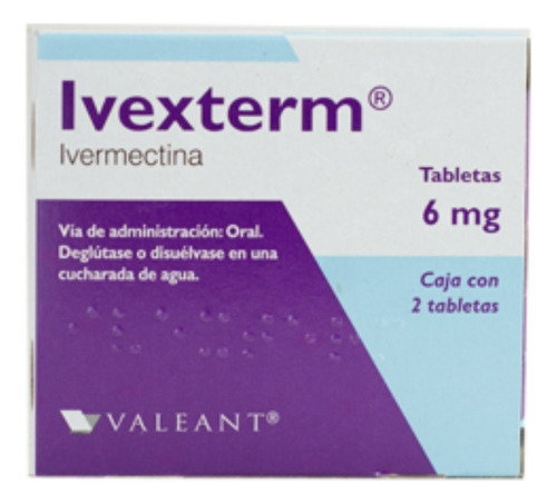 Ivexterm Ivermectina Caja De 6mg Con 2 Tabletas 