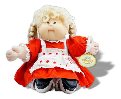 Coleco Cabbage Patch Kids Talking Girl Dress Red 1987