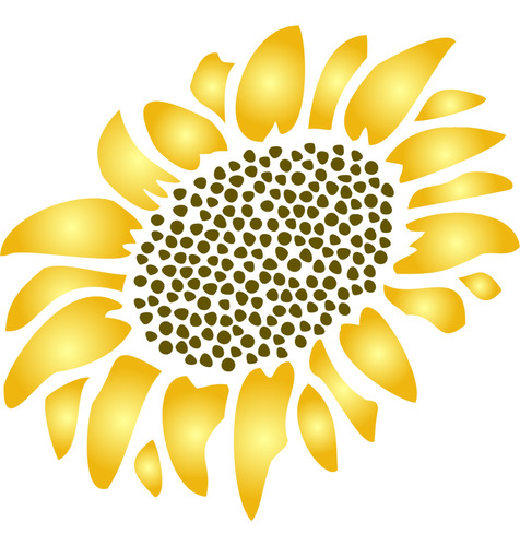 Girasol Stencil  Reutilizabl Para Pared Plantilla Pintura