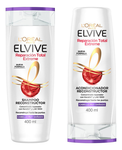 Shampoo Y Acondicionador Elvive Reparación Total Extreme