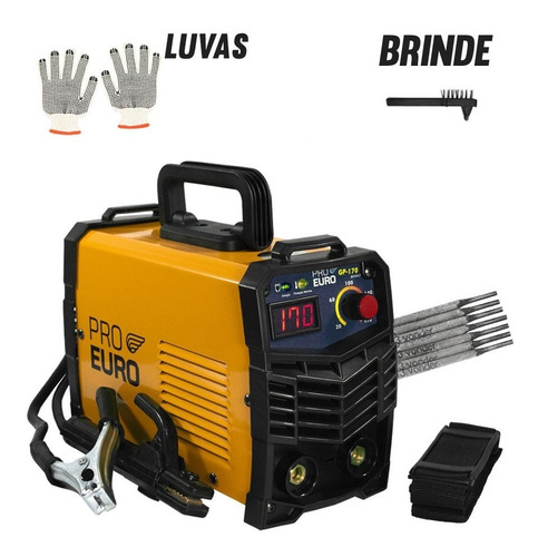 Solda Inversora 170a Bivolt 110v 220v + Máscara + Brindes