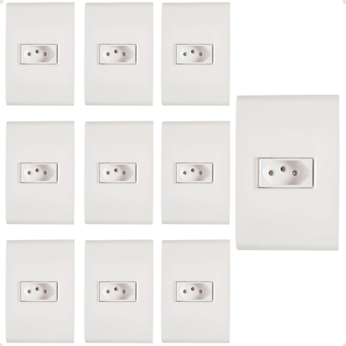 10 Tomada Simples Tramontina 20a 3 Pinos Linha Liz 4x2