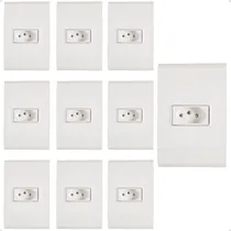 Comprar 10 Tomada Simples Tramontina 20a 3 Pinos Linha Liz 4x2
