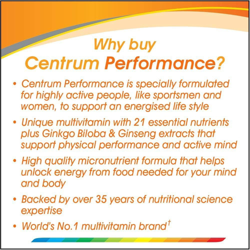 Multivitaminas Centrum Performance (pacote Com 2), Contagem