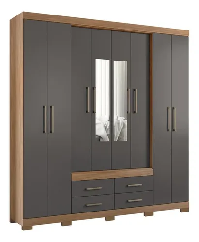 Guarda Roupa Casal 8 Portas 4 Gavetas Nápoles Com Wt | MercadoLivre
