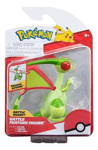 Figura Flygon Pokemon Articulado Con Acción Delux