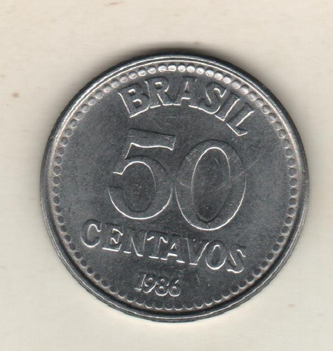 Brasil Moneda De 50 Centavos Año 1986 - Km 604 - Sc-