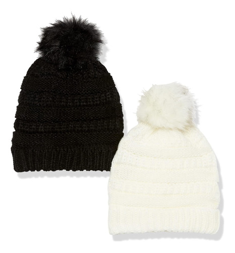 Paquete 2 Gorros Invierno Con Forro Polar Cálido Niños Y Con