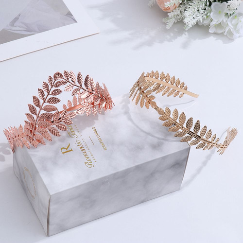 Diademas Con Forma De Corona De Pelo Para Novia, Hojas, Pein