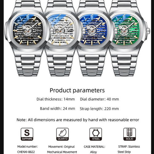 Reloj Mecánico Automático Con Forma De Esqueleto Chenxi Fash