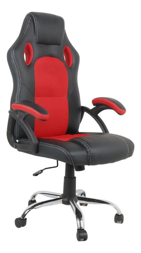 Silla de escritorio Ph Import Hawk gamer ergonómica  negra y roja