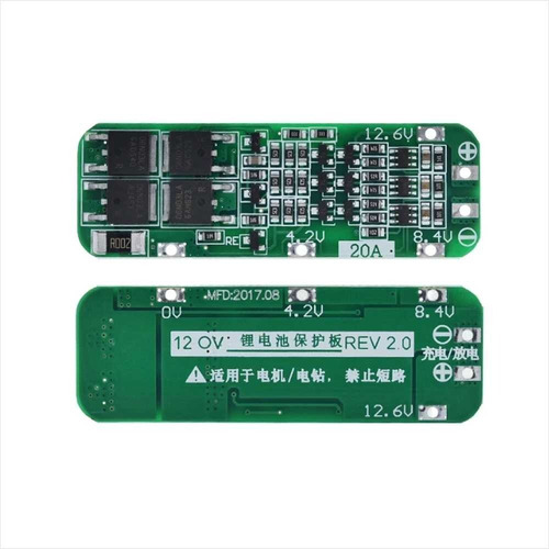 3s 20a Bms Circuito Cargador Para Baterías Li-ion De 3*3.7v