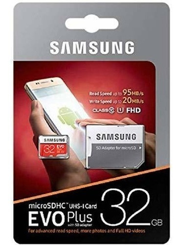 Memoria Micro Sd Samsung 32gb Clase 10 Teléfono Musica