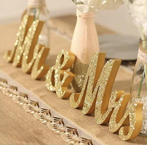 Mr And Mrs Signs Decoraciones De Mesa De Boda  Letras I...