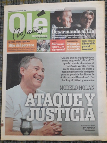 Diario Ole 24 Septiembre 2016 Holan 
