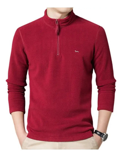 Suéteres Casuales Estilo Polo Asiático Para Hombre, De Punto