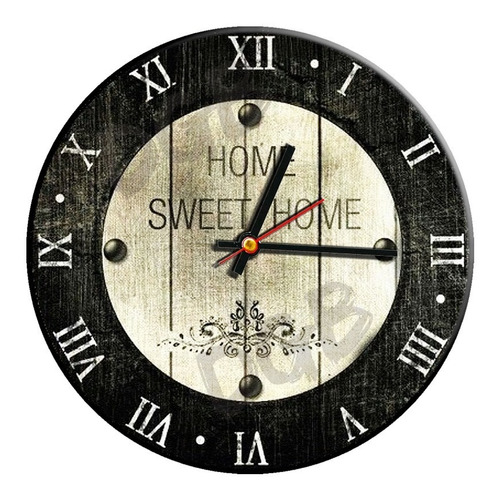 Reloj De Pared Moderno Deco Hogar Sweet Home  30cm 