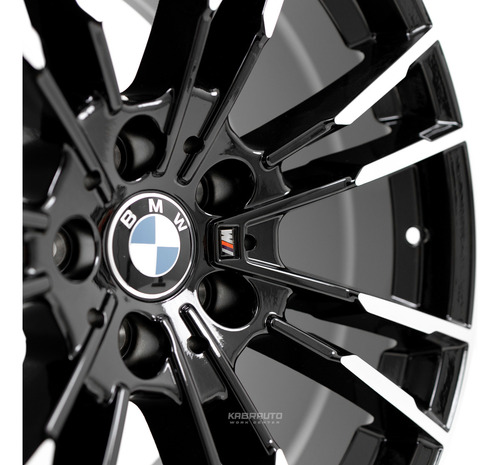 Rodas 20 Bmw M5 Competition F90 5x120 Série 3 F30 E 5 F10 Cor Preto Com Diamantado