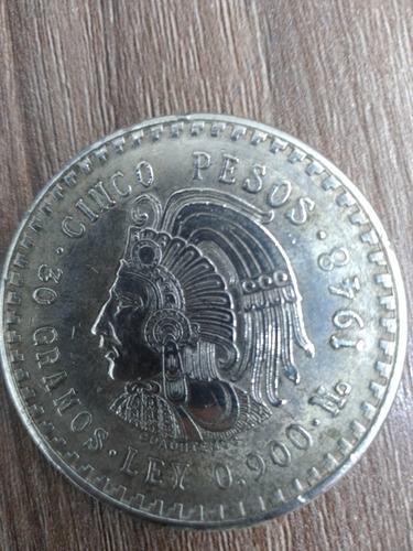 Moneda De 5 Pesos Cuauhtémoc 