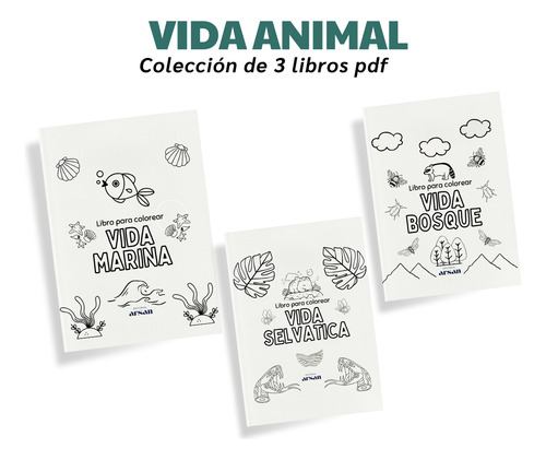 Dibujos Para Colorear 3 Libros De Animales Pdf Para Imprimir