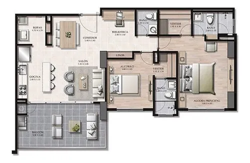 Apartamento En Venta En Loma Los Mesa. Cod V10323