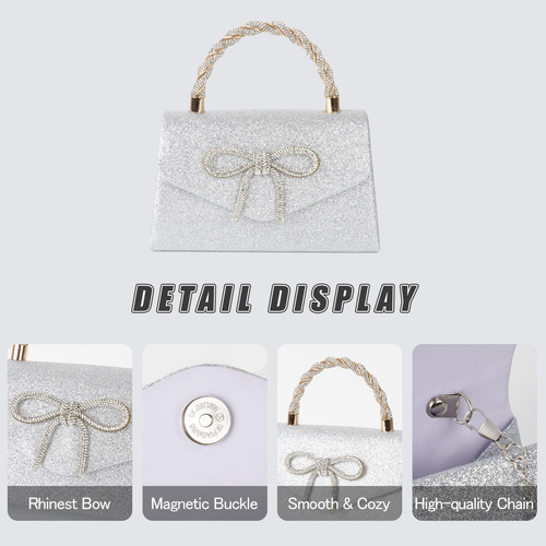 Bolso De Mano Lazo Grande Suave De Boda Fiesta Para Mujer