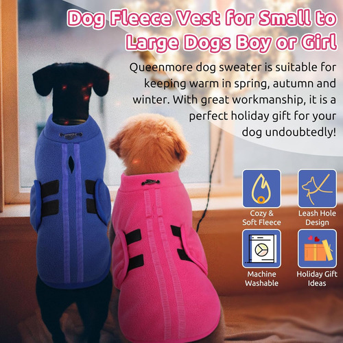 Chaleco Para Perro Pequeño Queenmore De Polar Suave