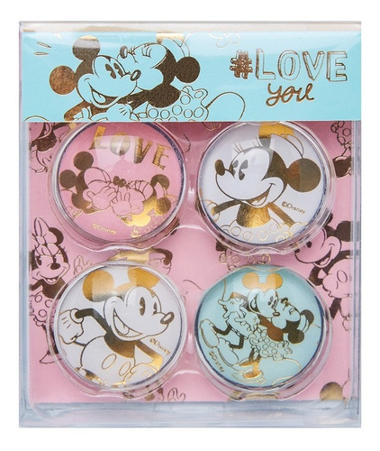 Imanes Mooving Glass Mickey Y Minnie X4 Unidades