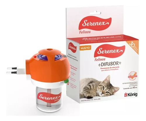 Serenex Feromonas Gatos Difusor Y Repuesto X 42 Ml 