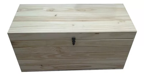 Baúl madera de pino macizo 12x9x7cm.