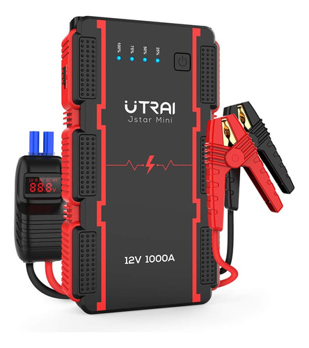 Arrancador Portátil Para Coche, 1000 A Pico 13800 Mah Baterí