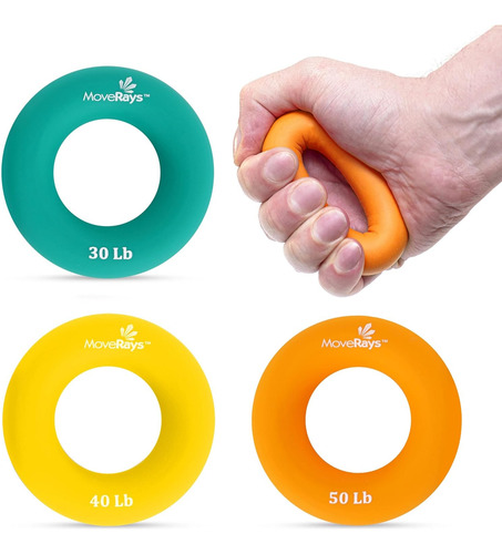 Hand Grip Strengthener, Forearm, Fingers Exerciser - Silicon