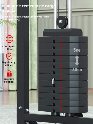 Polea Giratoria Alta Y Baja Gym Crossover Peso Integrado