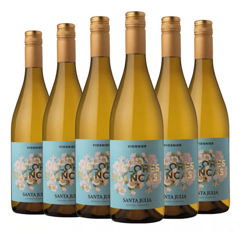 Vino Blanco Santa Julia Flores Blancas Viognier Pack X6 Unid