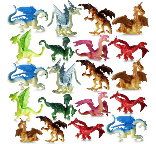 Bedwina Mini Dragon Toy Figures - (pack Of 36) 2 Pulgadas De