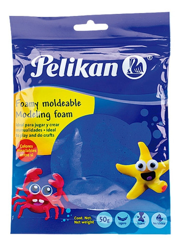 Foamy Moldeable 50gr Pelikan Color Manualidades Color Azul