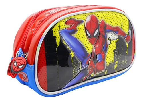 Cartuchera Escolar Spiderman Avengers Marvel Spider Color Rojo Liso