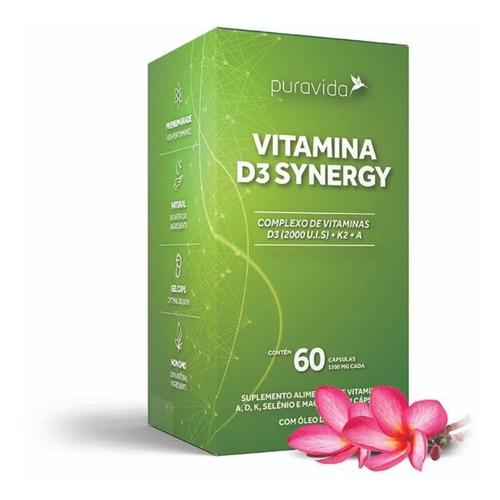 Vitamina D3 Sinergy 60 Capsulas Puravida