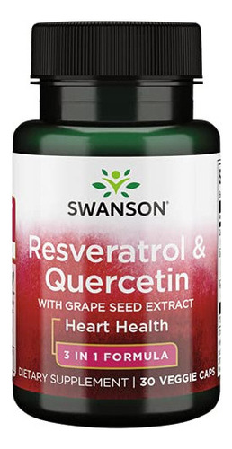 Swanson Resveratrol Y Quercetina 30 Cápsulas Vegetales