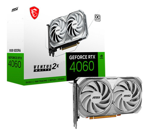 Gráfica Msi Geforce Rtx 4060 Ventus 2x White 8gb Oc Blanca