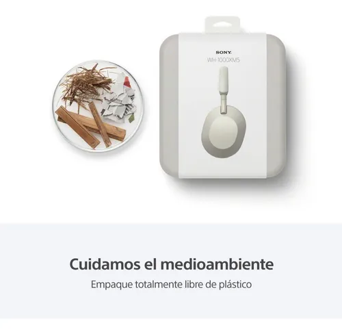 Audífonos Sony Bluetooth Noise Cancelling Wh-1000xm5 Color Gris