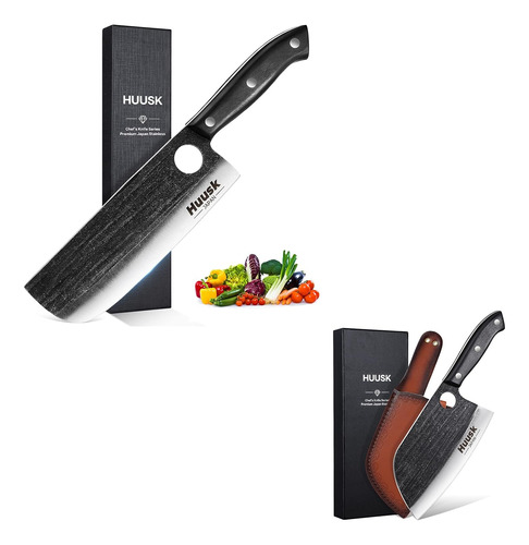 Cuchillo De Chef Serbio Forjado A Mano Con Funda, Acero De A