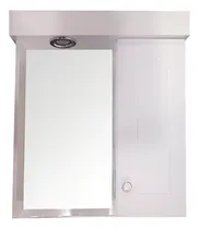 Comprar Espejo Con Peinador Botiquin Color Blanco Para Baño Con Un Spot De P.v.c. Con Portalámpara Para Luz 50cm De Ancho Y 60cm De Alto