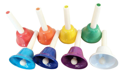 Juego De 8 Campanas De Mano De Colores, Instrumento Musical,