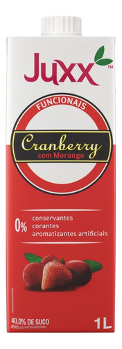 Juxx Funcionais suco de cranberry com morango sem glúten 1 L 
