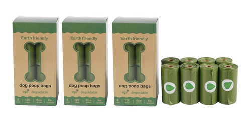 Bolsas De Caca Para Perro Biodegradables 24 Rollos 360bolsas