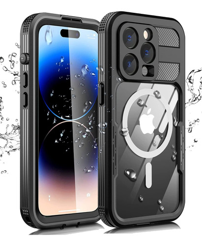 Ezanmull Funda Impermeable Para iPhone 14 Pro, Con Protector