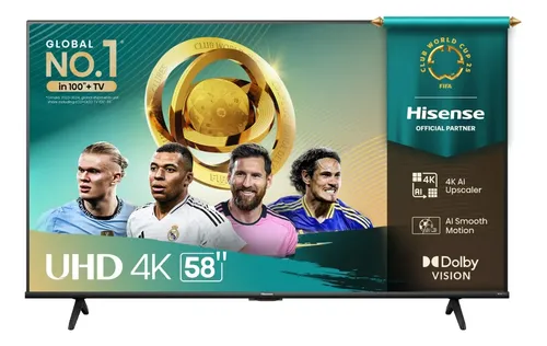 Hisense Smart TV 4K 58 Polegadas 58A6NV com Dolby Vision, HDR10